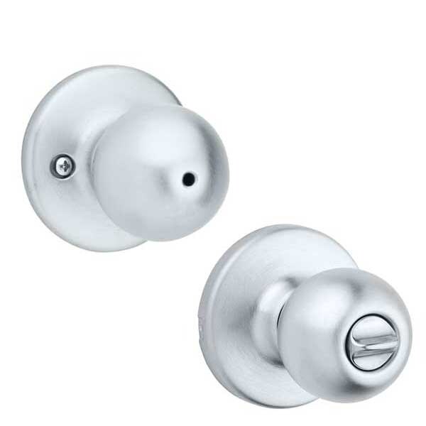 Kwikset: Polo Privecy Door Knob with Round Rose / Satin Chrom